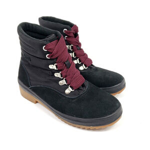 Keds Camp Womens Size 6 Black Suede Casual Ankle Bootie Boots Shoes WH61068